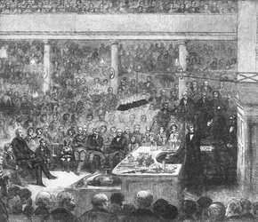 Professor Faraday geeft een lezing aan het Royal Institute...1856, 1901