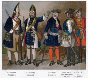 Pruisische en Franse soldaten van 1704, 19e eeuw