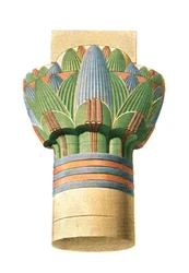 Ptolemaïsche kapiteel, Edfu, Egypte, 1928