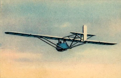 Leerling in gecamoufleerde Zögling oefenzweefvliegtuig, 1932