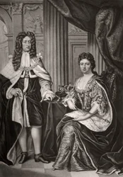 Koningin Anne en Prins George van Denemarken, late 17e of vroege 18e eeuw 1906