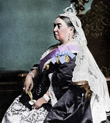 Koningin Victoria in ceremoniële gewaden bij haar Gouden Jubileum, 1887