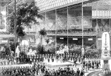 Koningin Victoria opent de Grote Tentoonstelling, Crystal Palace, Londen, 1 mei 1851