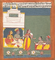 Ragini Des Variri: Pagina uit een verspreide Ragamala-serie (Garland of Musical Modes)