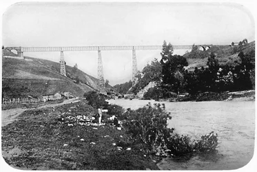 Spoorbrug over de Malleco-rivier, Arucania, 1911