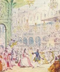 Randulph en Hilda dansen in de Rotunda in Ranelagh Gardens, 1842