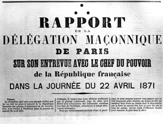 Rapport de la Délégation Maçonnique, van Franse Politieke posters van de Parijse Commune