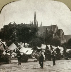 Vluchtelingenkamp in Jefferson Square, 1906
