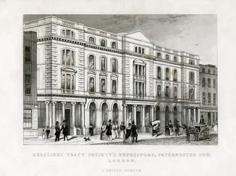 Religieuze Tractaatmaatschappij Repository, Paternoster Row, Londen, 19e eeuw