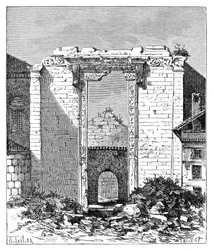 Restanten van de Tempel van Augustus en Rome, Ancyra Ankara, Turkije, 1895