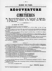 Reouverture des Cimetieres, van Franse politieke posters van de Parijse Commune