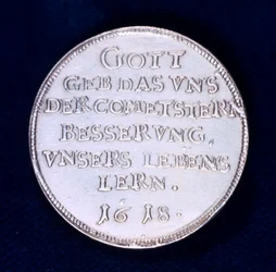 Keerzijde van een medaille ter herdenking van de briljante komeet van november 1618