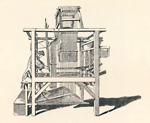 Lintwever aan zijn weefgetouw, 1747, 1904