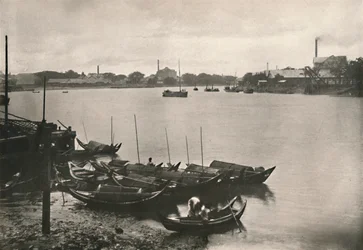 Rijstmolens aan de Poozoondoung Creek, Rangoon