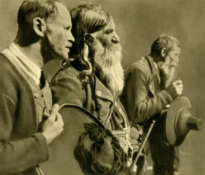 Schutters bidden, Tirol, Oostenrijk, c1935