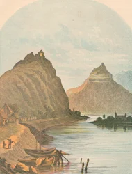 Rolandseck en het klooster Nonnenwerth, 1864