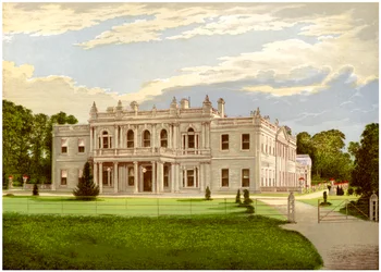Rolleston Hall, Staffordshire, huis van Baronet Mosley, ca. 1880
