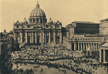Rome - Gevel en koepel van S. Peters