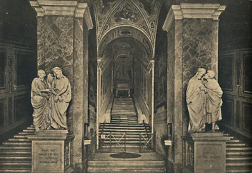 Rome - Heilige trappen met de 28 marmeren treden uit het huis van Pilatus, naar Rome gebracht door St. Helena