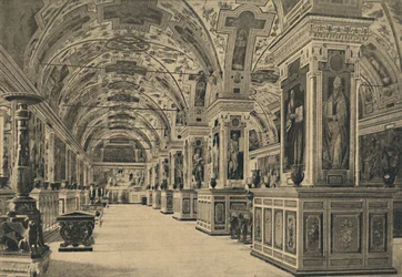 Rome - Vaticaan - Leeszaal van de Bibliotheek, 1910