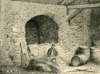 Romeinse Muur op Tower Hill, c1872