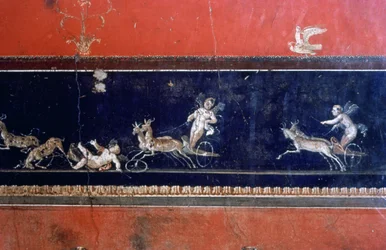 Romeinse muurschildering, Huis van de Vettii, Pompeii, Italië