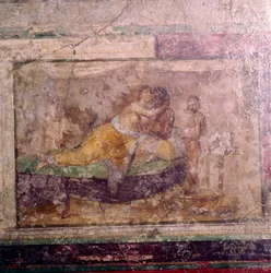 Romeinse muurschildering, in Rome, 1e eeuw