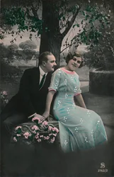 Romantische ansichtkaart, ca. 1910