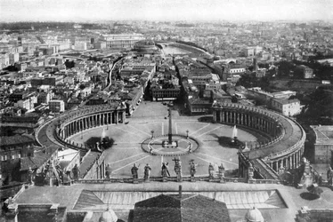 Rome gezien vanaf de koepel van Sint-Pieter, 1926