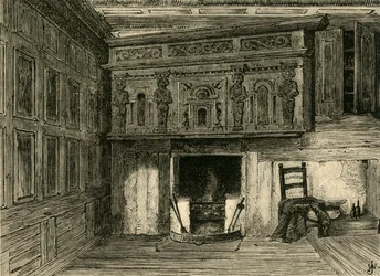 Kamer van een huis in Fulwoods Rents na Archer., ca. 1872