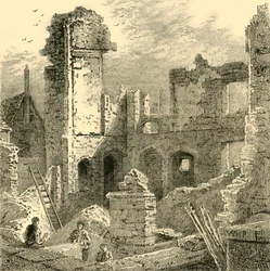 Ruïnes van het Klooster van Sint-Clara, ca. 1872