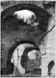 Ruïnes van de thermale baden van Caracalla, Rome, 1886
