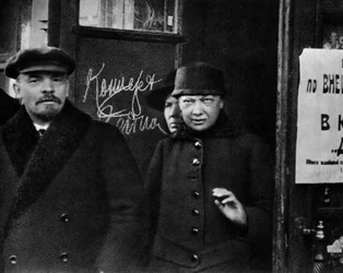 Russische Bolsjewiek leider Vladimir Lenin en zijn vrouw, Nadezhda Krupskaya, Rusland, 1922