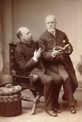 Russische kunstenaar Pavel Shukovsky en historicus Alexander Onegin, Weimar, Duitsland, eind 19e eeuw