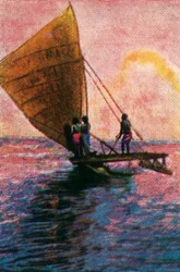Zeilboot, Fiji, ca. 1928