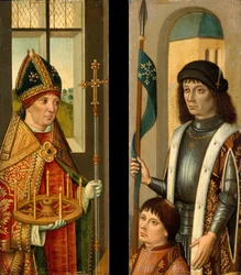 De heilige Donatianus en de heilige Victor presenteren een schenker.