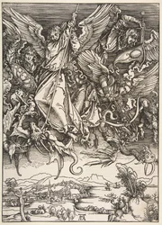Sint Michaël die de Draak Bestrijdt, uit De Apocalyps, 1498