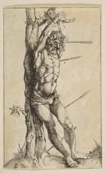 Sint Sebastiaan Vastgebonden aan een Boom (kopie)