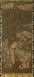 Sakyamuni op een Olifant, 16e-17e eeuw