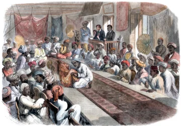 Verkoop in Calcutta van waardevolle regeringsgeschenken en Lucknow-juwelen, 1860