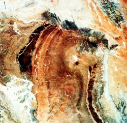 Satellietfoto van Groot Namaland, Namibië, 1972