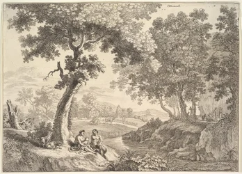 Satyrs in een landschap