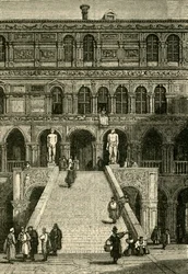 Scala dei Giganti in het Dogepaleis, Venetië, 1890