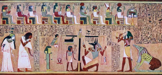 Scène uit het Dodenboek van Any, Egyptisch, ca. 1275 v.Chr., ca. 1900-1920