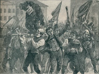 Scène in de rellen van Belfast, 19e eeuw 1906