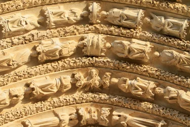 Beelden. Sint-Stefanuskathedraal, Bourges, Frankrijk