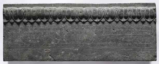 Sectie van een doodskistplatform: Horizontaal paneel, 550-577