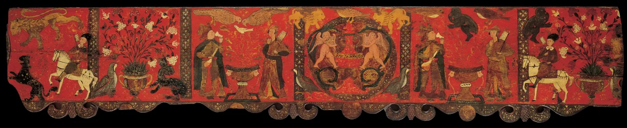 Sectie van houten panelen met decoratieve schildering, 1770-1780s