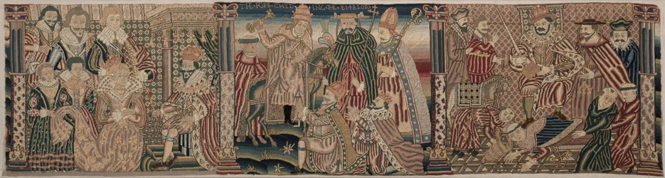 Secties van een geborduurde fries, 1625-1649