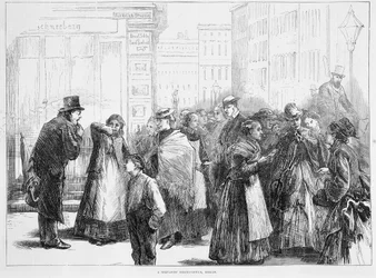 Kantoor voor het inhuren van bedienden, Berlijn, Duitsland, 1874